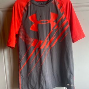 Under Armour Red and Gray Athletic Shirt DRI FIT